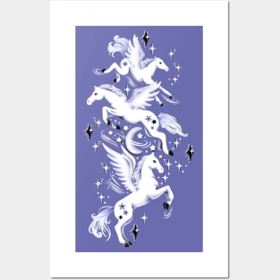 Pretty Purple Punk Pegasi Posters and Art